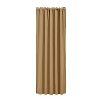 Vhc Brands Cotton Burlap Rod Pocket Blackout Single Curtain Panel