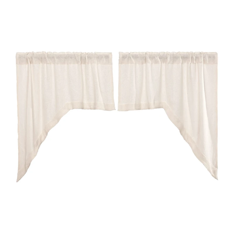 Vhc Brands Cotton Burlap Swag Rod Pocket Tailored Valance