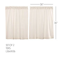 Vhc Brands Cotton Burlap 2-pc. Rod Pocket Window Tier