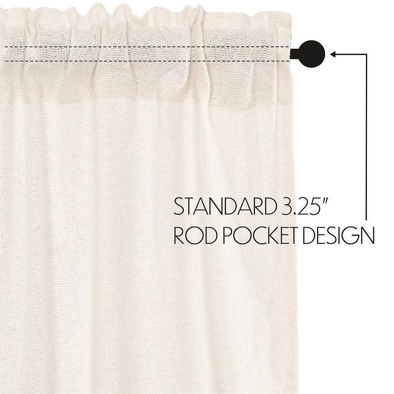 Vhc Brands Cotton Burlap Rod Pocket Tailored Valance