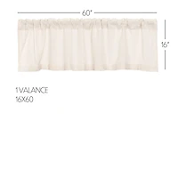 Vhc Brands Cotton Burlap Rod Pocket Tailored Valance
