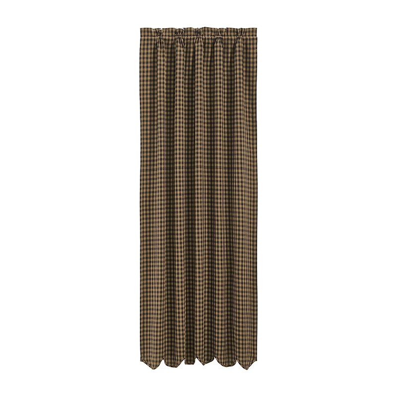 Vhc Brands Country Check Rod Pocket Blackout Single Curtain Panel