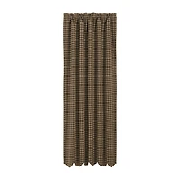 Vhc Brands Country Check Rod Pocket Blackout Single Curtain Panel