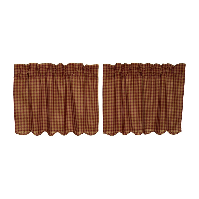 Vhc Brands Country Check 2-pc. Rod Pocket Window Tier