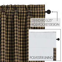 Vhc Brands Country Star Rod Pocket Blackout Single Curtain Panel