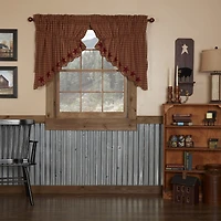 Vhc Brands Country Star Prairie Swag Rod Pocket Scallop Valance