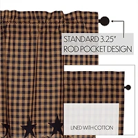 Vhc Brands Country Star Swag Rod Pocket Scallop Valance