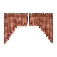 Vhc Brands Country Star Swag Rod Pocket Scallop Valance
