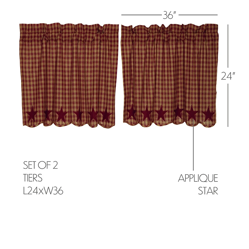Vhc Brands Country Star 2-pc. Rod Pocket Window Tier