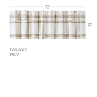 Vhc Brands Country Woven Plaid Rod Pocket Tailored Valance