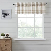 Vhc Brands Country Woven Plaid Rod Pocket Tailored Valance