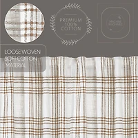 Vhc Brands Country Woven Plaid Rod Pocket Tailored Valance