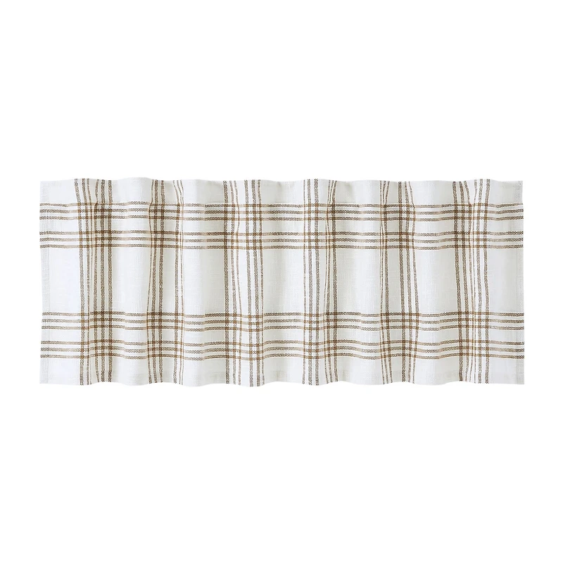 Vhc Brands Country Woven Plaid Rod Pocket Tailored Valance