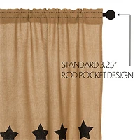 Vhc Brands Cotton Burlap Star Rod Pocket Tailored Valance