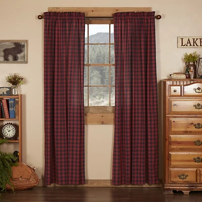 Vhc Brands Cumberland Rod Pocket Light-Filtering Set of 2 Curtain Panel