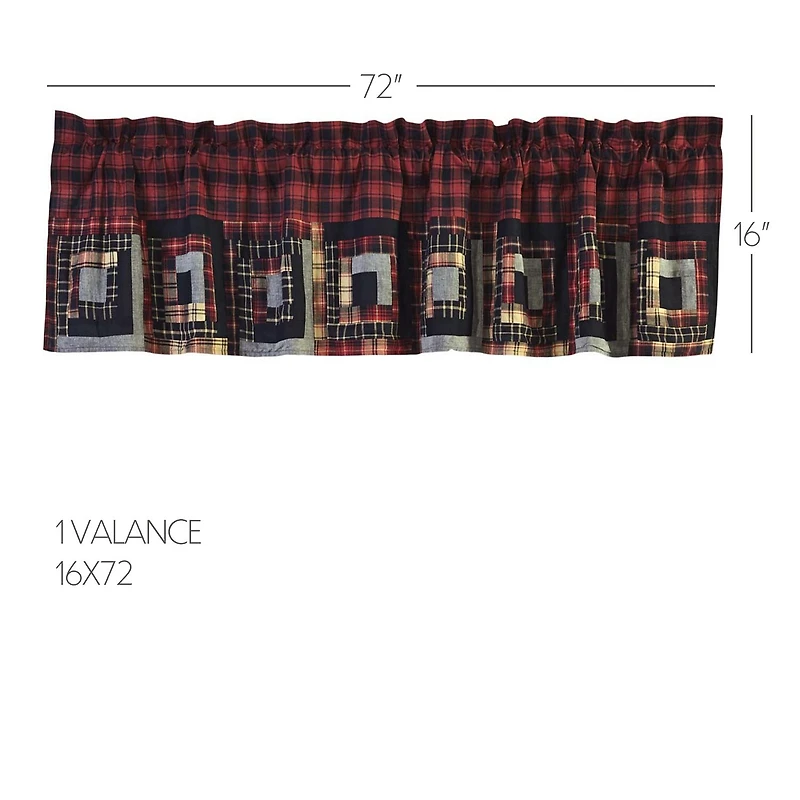 Vhc Brands Cumberland Patchwork Rod Pocket Tailored Valance