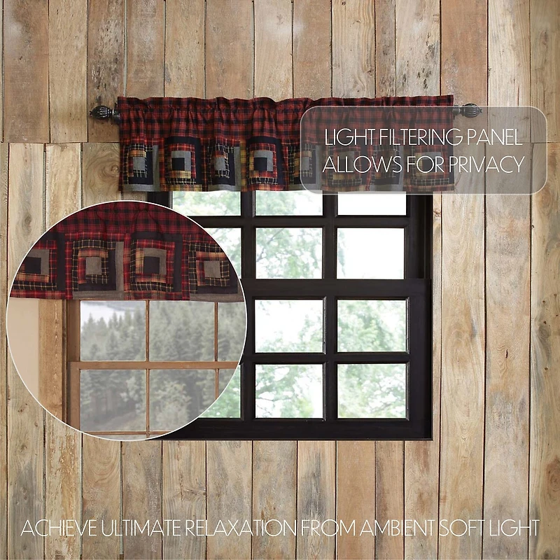 Vhc Brands Cumberland Patchwork Rod Pocket Tailored Valance