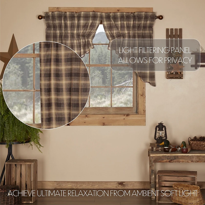 Vhc Brands Dawson Star Prairie Swag Rod Pocket Scallop Valance
