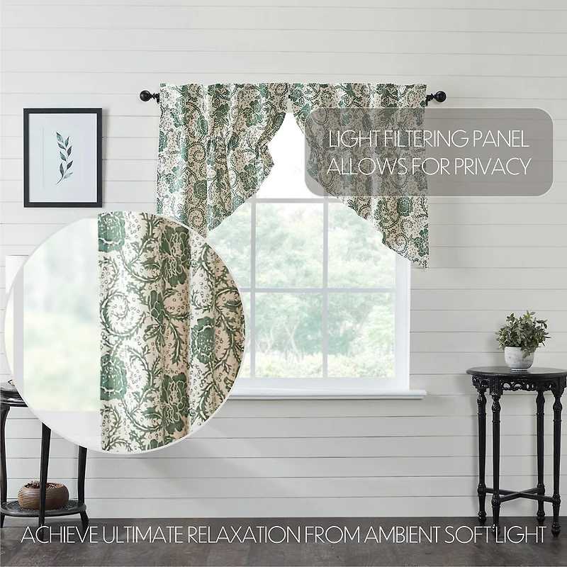 Vhc Brands Dorset Prairie Swag Rod Pocket Tailored Valance