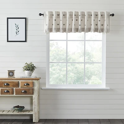 Vhc Brands Embroidered Bee Rod Pocket Tailored Valance