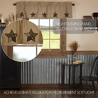 Vhc Brands Farmhouse Star Rod Pocket Tailored Valance