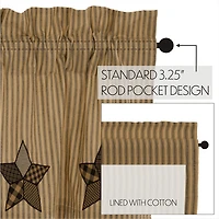 Vhc Brands Farmhouse Star Rod Pocket Tailored Valance