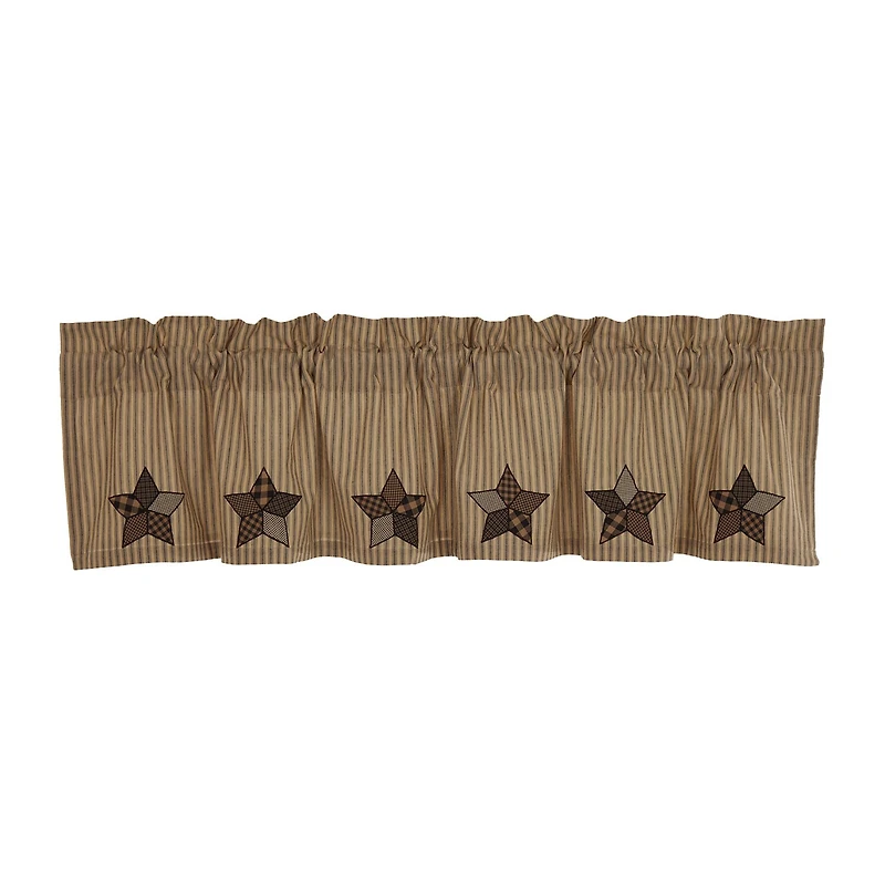 Vhc Brands Farmhouse Star Rod Pocket Tailored Valance