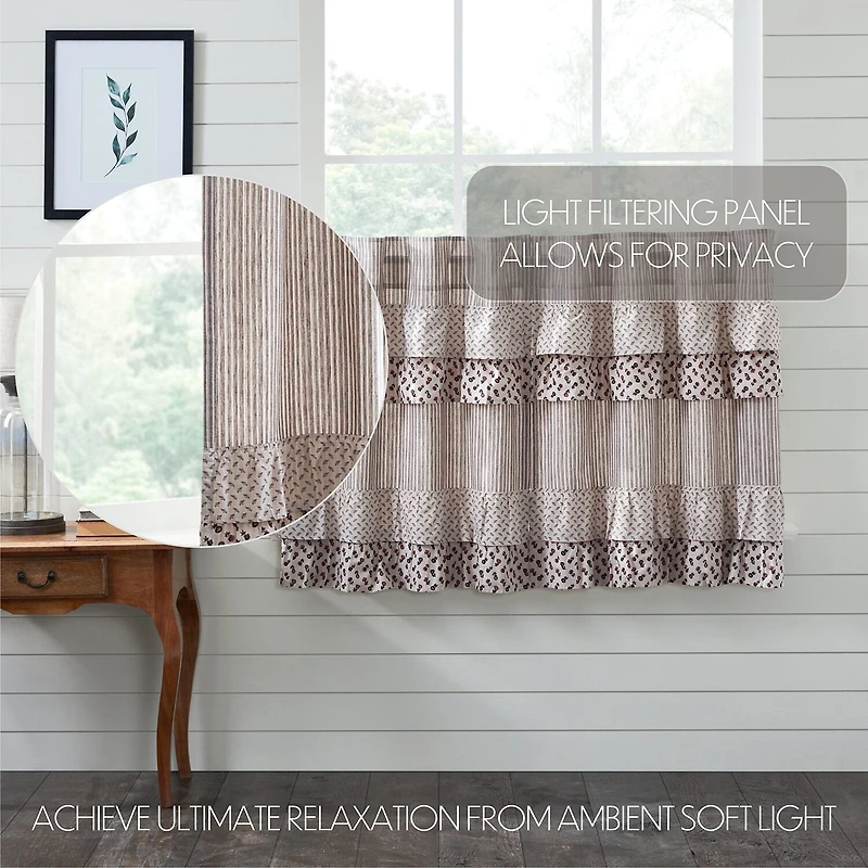 Vhc Brands Florette 2-pc. Rod Pocket Window Tier