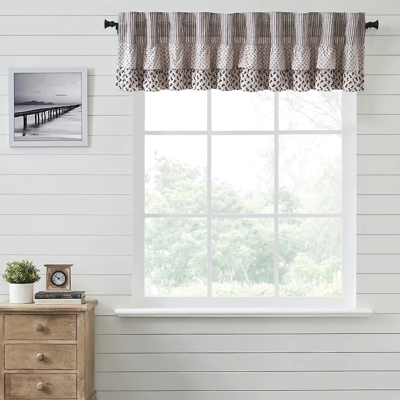 Vhc Brands Florette Rod Pocket Tailored Valance