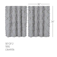 Vhc Brands Frayed Lattice 2-pc. Rod Pocket Window Tier