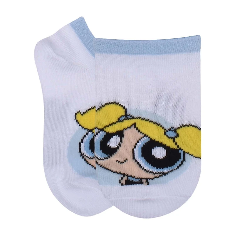 Little & Big Kid Girls 6 Pair Powerpuff Girls No Show Socks