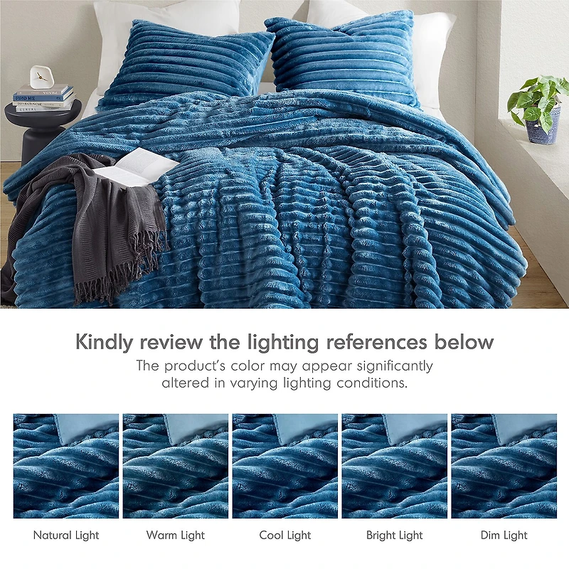 510 Design Avril Fluffy Ribbed Plush Midweight Comforter Set
