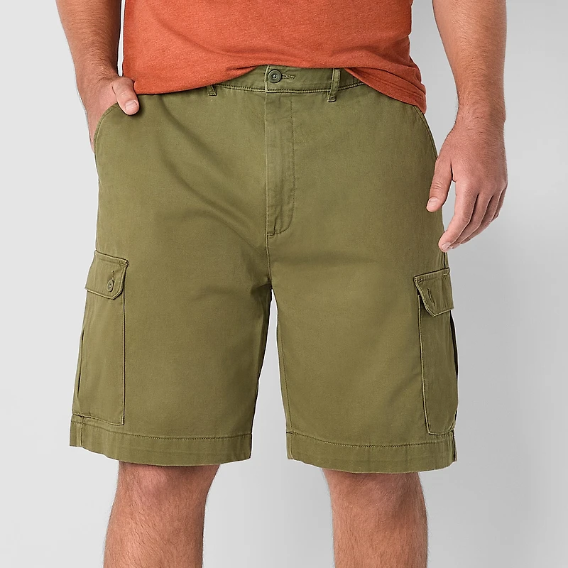St. John's Bay Comfort Waist 10" & 11" Mens Big and Tall Stretch Fabric Cargo Short