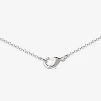 Womens Red Crystal Pure Silver Over Brass 18 Inch Pendant Necklace