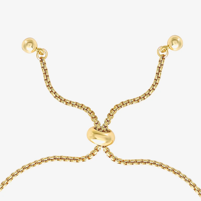 Disney Classics Unisex Adult Crystal 18K Gold Over Brass Mickey Mouse Bolo Bracelet