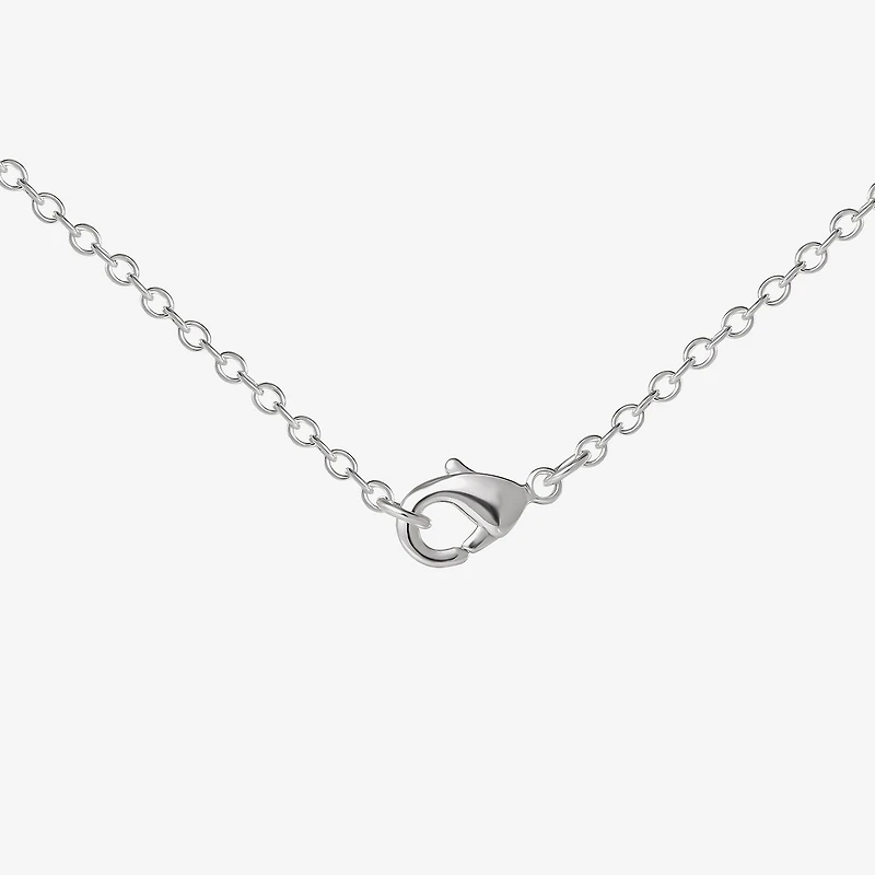 Disney Classics Unisex Adult Crystal Pure Silver Over Brass 18 Inch Pendant Necklace