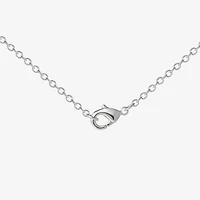 Disney Classics Unisex Adult Crystal Pure Silver Over Brass 18 Inch Pendant Necklace