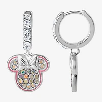Disney Classics Unisex Adult Crystal 24.2mm Minnie Mouse Hoop Earrings