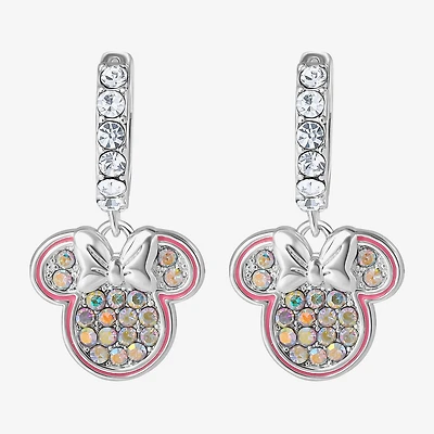 Disney Classics Unisex Adult Crystal 24.2mm Minnie Mouse Hoop Earrings