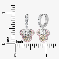 Disney Classics Unisex Adult Crystal 24.2mm Minnie Mouse Hoop Earrings
