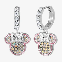Disney Classics Unisex Adult Crystal 24.2mm Minnie Mouse Hoop Earrings
