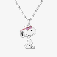 Disney Classics Love Unisex Adult Pure Silver Over Brass 18 Inch Pendant Necklace