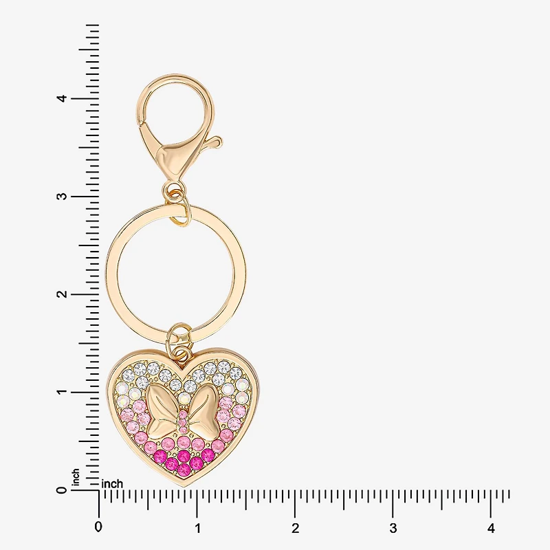 Gold Tone Minnie Mouse Bow Key Chain