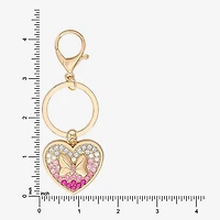 Gold Tone Minnie Mouse Bow Key Chain