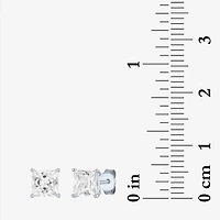 Yes, Please! Womens Lab Created White Sapphire Sterling Silver 4 Pair Jewelry Set