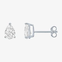 Yes, Please! Womens Lab Created White Sapphire Sterling Silver 4 Pair Jewelry Set