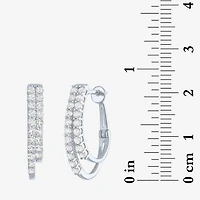 Yes, Please! Womens Lab Created White Sapphire Sterling Silver Pear Round 2 Pair Jewelry Set