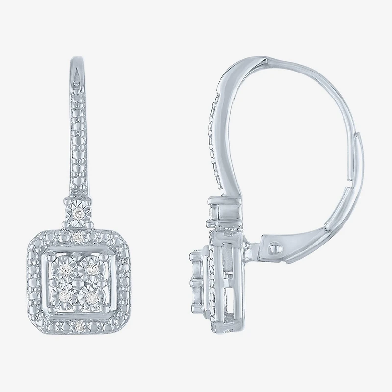 Diamond Blossom Womens 1/10 CT. T.W. Natural White Diamond Sterling Silver 2-pc. Jewelry Set