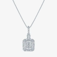 Diamond Blossom Womens 1/10 CT. T.W. Natural White Diamond Sterling Silver 2-pc. Jewelry Set