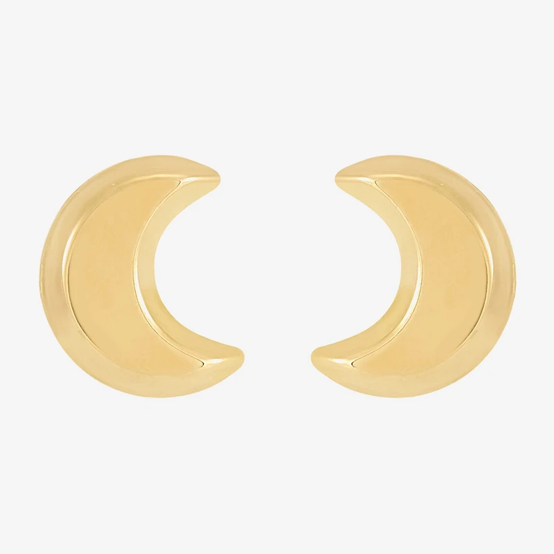 Limited Quantities! Kids 14K Gold 6.5mm Moon Stud Earrings